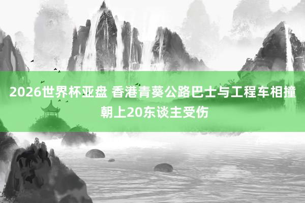 2026世界杯亚盘 香港青葵公路巴士与工程车相撞 朝上20东谈主受伤